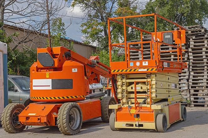 forklift operator transporting heavy loads in a warehouse in Fillmore, CA